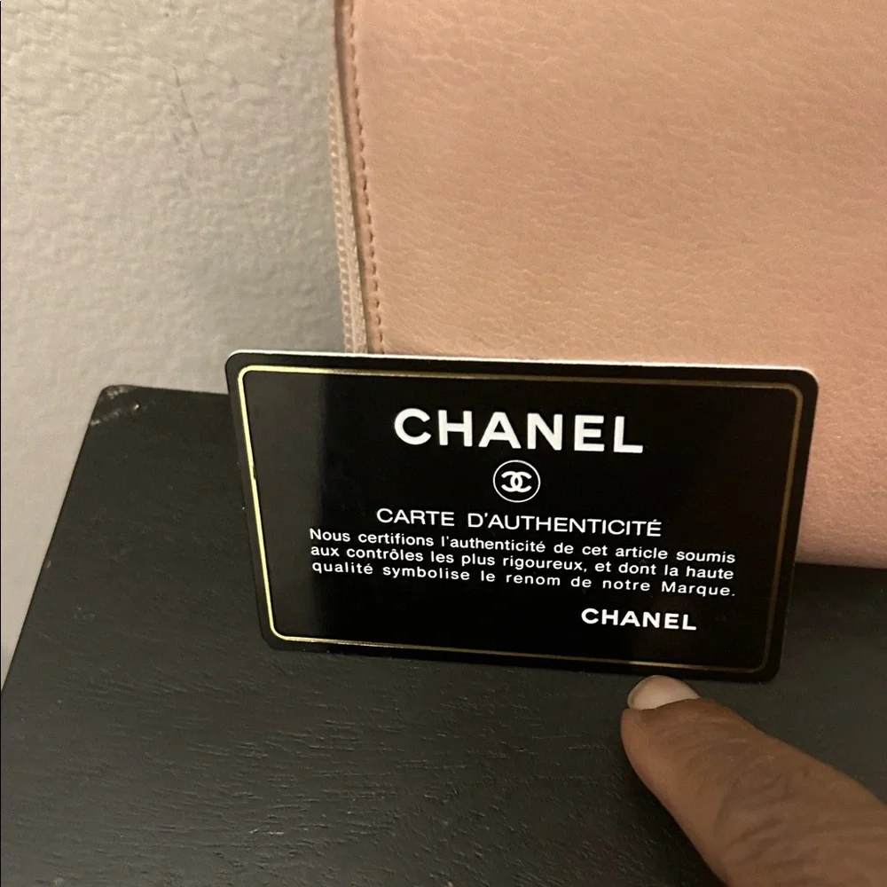 CHANEL Pink Leather Wallet